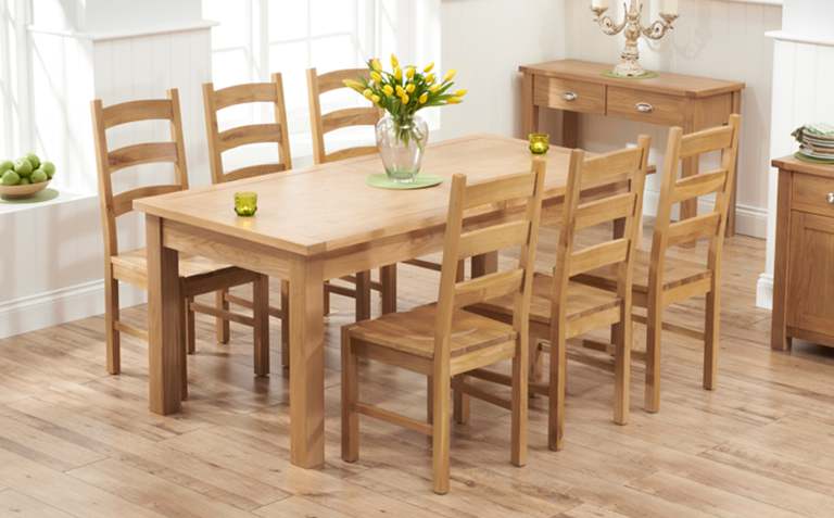 Oak Wood Table And Chairs Top Ers, Oak Wood Dining Table Set